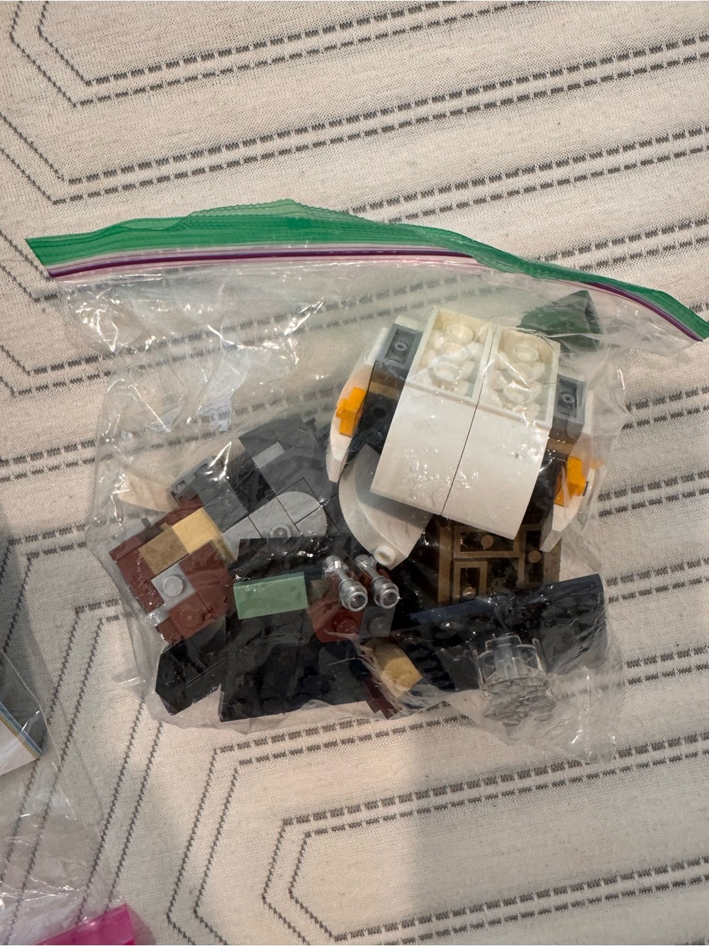 Lego Mixed White, Black, Brown, Green, Tan and Gray Parts